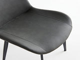 Modern PVC Upholstered Dining Chairs,Armless Side Chairs for Kitchen Dining Room, Set of 4 , Grey & B347P613002