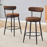 Fashionable and Comfortable - Two Sets Of Rrgonomic High Leg Bar Chairs, With Brown Technology W1151P279691