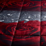 3D Comforter set 3 Pieces Rose Love Romantic Moment Print Comforter Set with Microfiber Fabric and 29052673