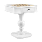 ZUN White Game Table with 2-drawer B062P189209