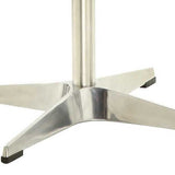 Retro Brown and Chrome Accent Chair with Padded Cushion B062P186468