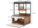 Cat Litter Box Enclosures with Cat Tree Tower, Cat Furniture ,Cat Cabinet W1687106558