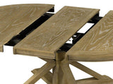 Retro Functional Extendable Dining Table with a 12" Leaf for Dining Room and Living Room 03330785