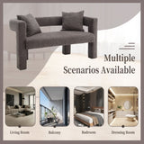 COOLMORE Modern Chenille Loveseat Sofa , Comfy Upholstered 2-Seater Sofa, Small Loveseat Accent W395P224842