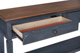 60 inch Sofa Table, No Assembly Required, Corduroy Blue Finish B108P193075
