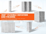 4-Panel Wooden Room Divider, Folding Panels, 66.9*63.8 Inches Partition, Portable Decorative 09500267