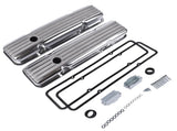 Polished Aluminum Finned Short Valve Cover Fits for SBC Small Block Chevy 350 1958-1986 52519792