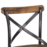 Zaire Antique Black & Antique Oak Finish Bar Chair B2726P292484