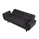 57 "black sofa Soft two armrests throw pillow pillow comfortable fit apartment bedroom small space W1658135106