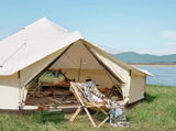 6M Oversized Indian Pyramid Cotton Tent, Outdoor Waterproof Heavy-Duty Luxury Glamping Cotton Tent 33001124