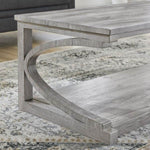 ZUN Unique coffee table, wood 23.8 inch modern coffee table modern center table with storage, W1781P178579