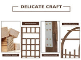 Dark Brown Wooden Garden Arbor, 85.4 in H Fir Wood 20565375