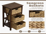 31.5" Tall Bedside Table with Storage Baskets, Multi-Functional End Table Supports 430 LBS Weight 93454222