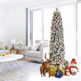 7.5ft Pencil Flocking Christmas Tree 69444721