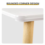 White & Wood Tone Kids Table and 2 Chairs Set, MDF, 60*60*44cm 11132323