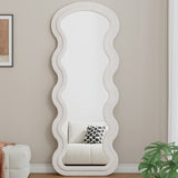 Flannel Full Length Wave Floor Mirror for Bedroom living room Hanging or Against The Wall 96373309