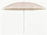 7 FT Boho Patio Umbrella with Fringe Tassel, 30&deg Adjustable Tilt Outdoor Sun Canopy, Portable 06135308