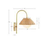 Rattan Weave Wall Sconce B035122353