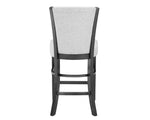 ZUN 2pc Contemporary Glam Upholstered Counter Height Dining Side Chair Padded Dove Gray Fabric B011P151402