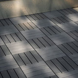 Plastic Interlocking Deck Tiles,44 Pack Patio Deck Tiles,12"x12" Square Waterproof Outdoor All W206P151698