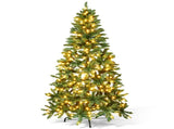 6FT Half Christmas Tree, 427 PVC Tips, 250 Warm White Lights with 8 Modes & Remote, US Plug 40446697
