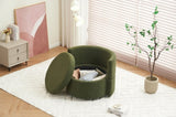 ZUN Fabric Swivel And Storage Chair With Back Cushion For Living Room,Green 96070086