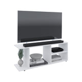 ZUN Goodwood Minimalistic Tv Stand for 65-Inch TV With 5 Open Shelves B070P234336