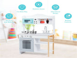 Kids Pretend Play Kitchen Set Realistic Cooking Toy with Sink & Accessories 81705972