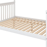 ZUN Twin over Full Stairway Bunk Bed with storage, White 03181258