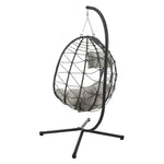 ZUN Egg Chair Stand Indoor Outdoor Swing Chair Patio Wicker Hanging Egg Chair Hanging Basket Chair W1703P163949