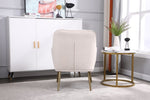 ZUN Modern Mid Century Chair velvet Sherpa Armchair for Living Room Bedroom Office Easy Assemble 88320497