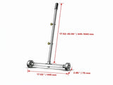 17" Magnetic Sweeper with Wheels, 10 lbs Load Capacity, Adjustable Handle Magnetic Pickup Tool for 36702036