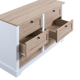 ZUN AUTUMN Modern 6 Drawer Master Dresser with Interlock Drawer Feature – Drawer Slide And Interlock W2713P194126