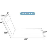 2 Pcs Set Indoor/Outdoor Chaise Lounge Chair Outdoor Furniture with Ties, Patio Seat W2911P277430