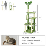 ZUN Wooden Cat House/Cat Trees /Cat Climbing Tower （Prohibited by WalMart） 36782883