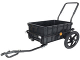 2-in-1 Bike Cargo Trailer, Bicycle Trailer with Removable Box and Waterproof Cover, Black, 39014724