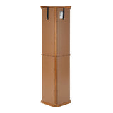 Corner Curio Cabinet with Lights, Adjustable Tempered Glass Shelves, Mirrored Back, Display W1693P165016