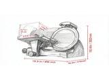 Electric Meat Slicer 340W 10 Inch Stainless Steel Blade Adjustable Thickness 0 to 0.6 Inch for 41681810
