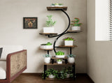 8-Tiered Indoor Plant Stand with 5 Grow Lights, 10-Level Stepless Dimming, Durable Thickened Metal 78451776