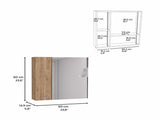 Medicine 23H" Double Door Cabinet,Four Interior Shelves, Pine B097133010