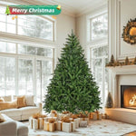 ZUN 7ft Artificial Christmas Tree, Premium Unlit Hinged Spruce Full Tree with 2231 Branch Tips, Metal W2773P197098