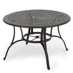 ZUN Outdoor Cast Aluminum Circular Dining Table, Bronze 59159.00