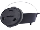 pre-Seasoned Cast Iron Dutch Oven With Skillet Lid, Outdoor Camping Deep Pot for Camping Fireplace 70106723