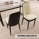 ZUN A set of 4 dining chair, modern style chair made of high-quality PU Leather fabric with thick soft W2189P166088