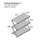 ZUN Acacia 3 Tiers Wooden Plants Stand Foldable Shoe Rack Multipurpose Shelf Perfect Idea For Living 03489995