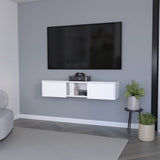 ZUN Tabor Floating TV Stand, Wall Unit with 2 Doors and Open Shelf B200P176182