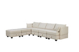 ZUN Modern Large U-Shape Modular Sectional Sofa, Convertible Sofa Bed with Reversible Chaise for Living 21964021