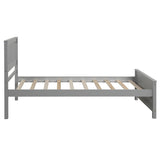 Wood Platform Bed Twin size Platform Bed, Gray WF195377AAE