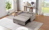 55.9" Convertible Sofa Bed Loveseat Sofa with Three USB Ports, Two Side Pockets, Two Cup Holders and WF322620AAR