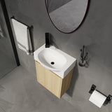 16 "Bathroom Vanity Sink Combo for Space, Modern Bathroom Vanity with Ceramic Sink, W1972P190339
